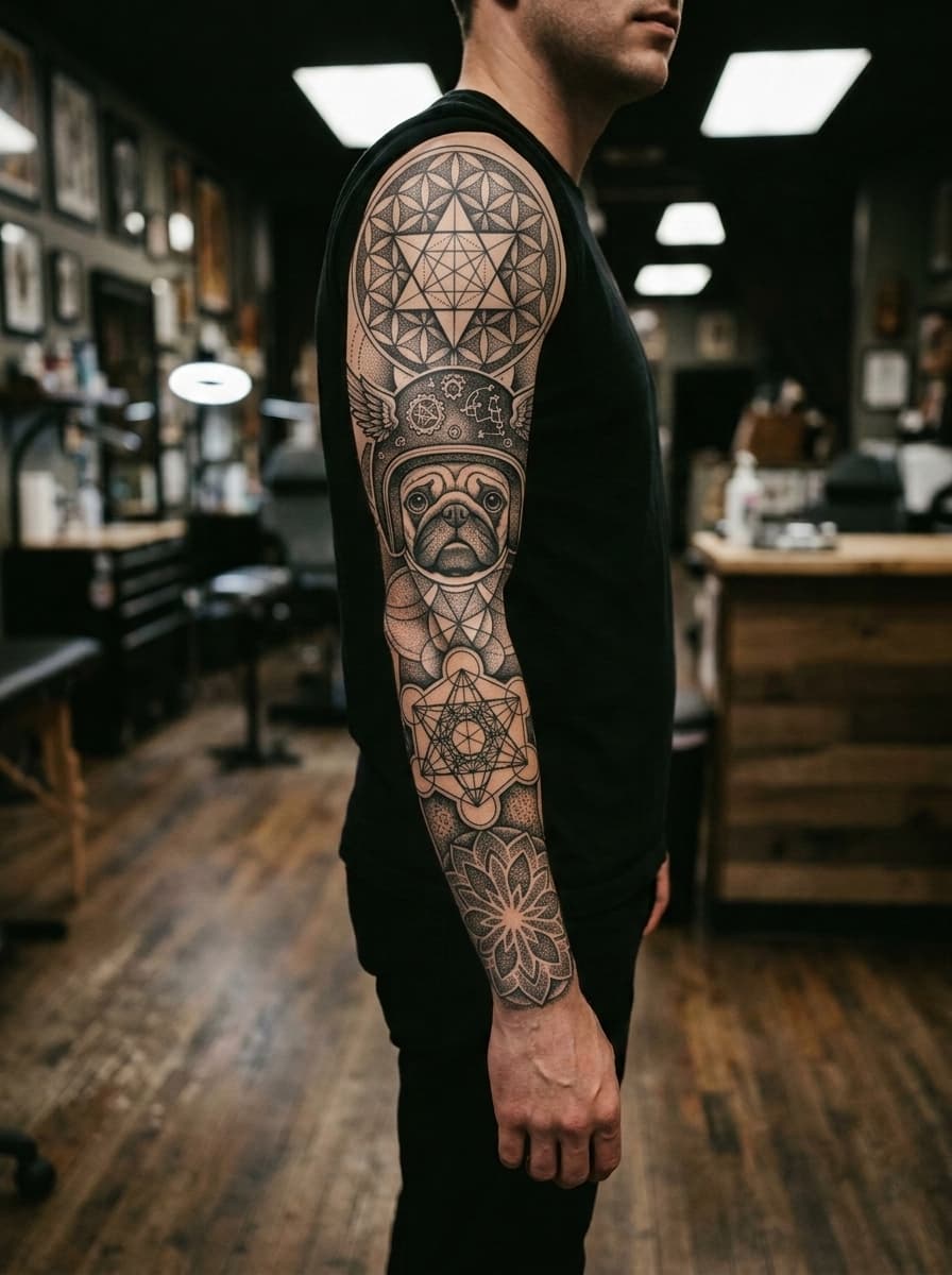 Тату эскиз: Tryon: sleeve