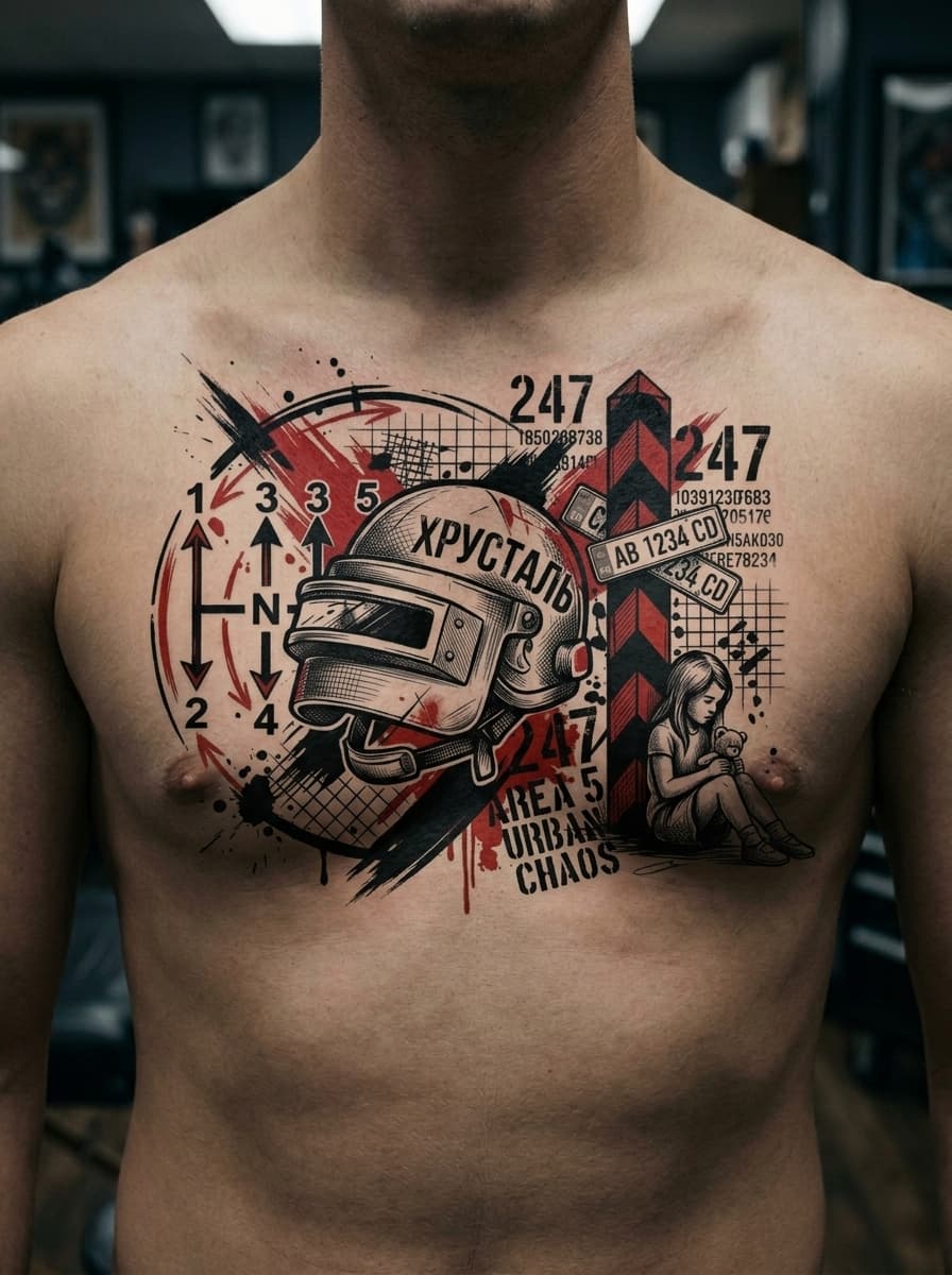 Тату эскиз: Tryon: chest