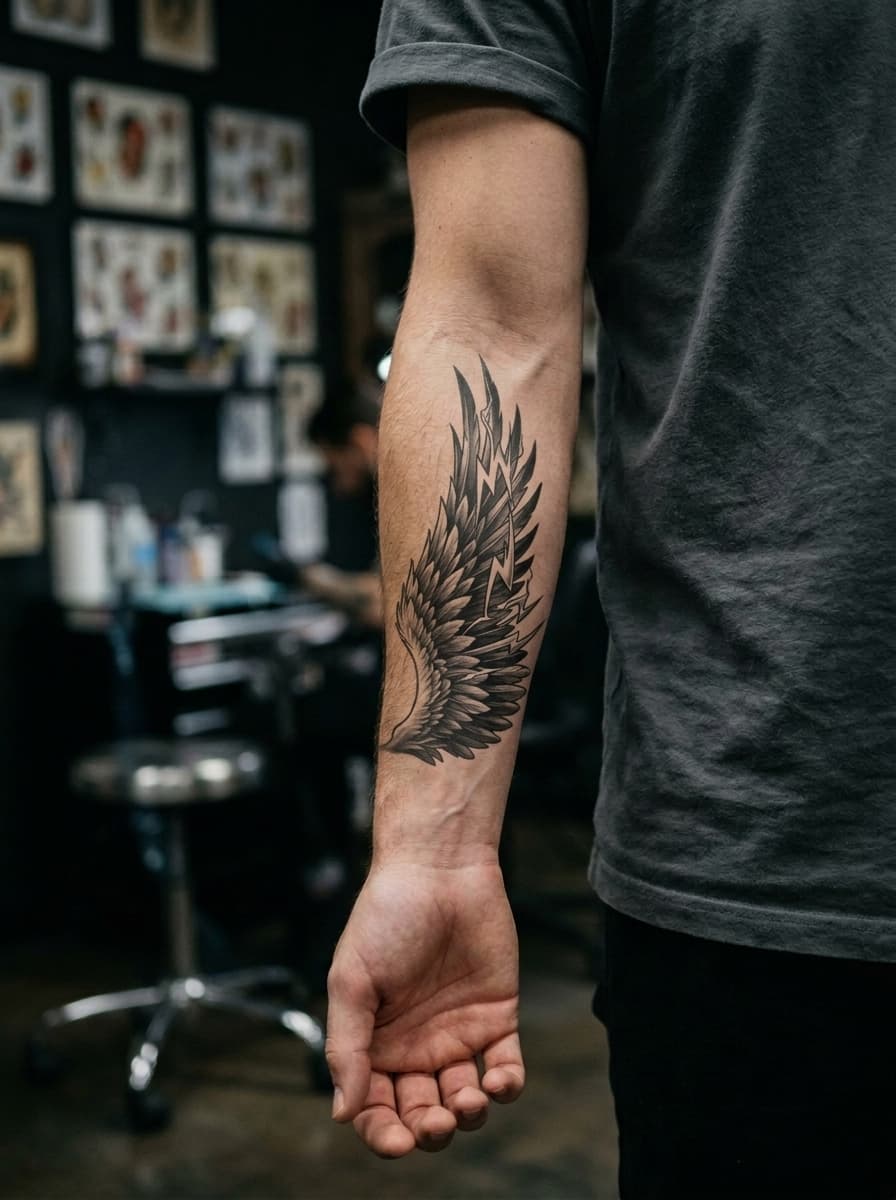 Тату эскиз: Tryon: forearm