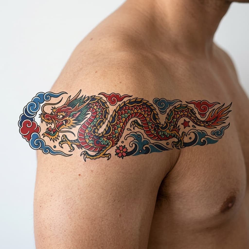 Тату эскиз: Tryon: shoulder