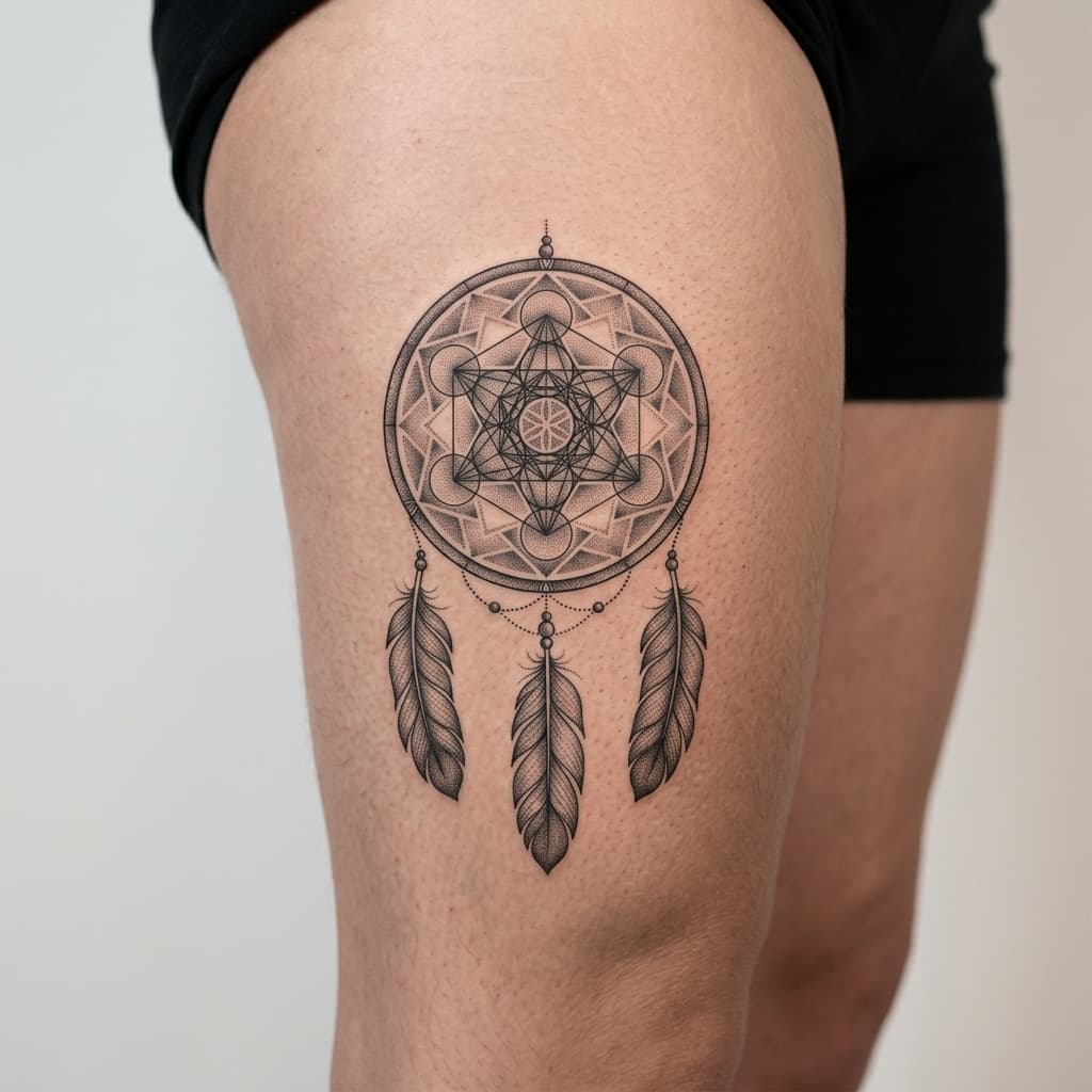 Тату эскиз: Tryon: thigh