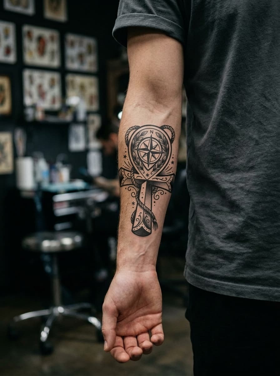 Тату эскиз: Tryon: forearm