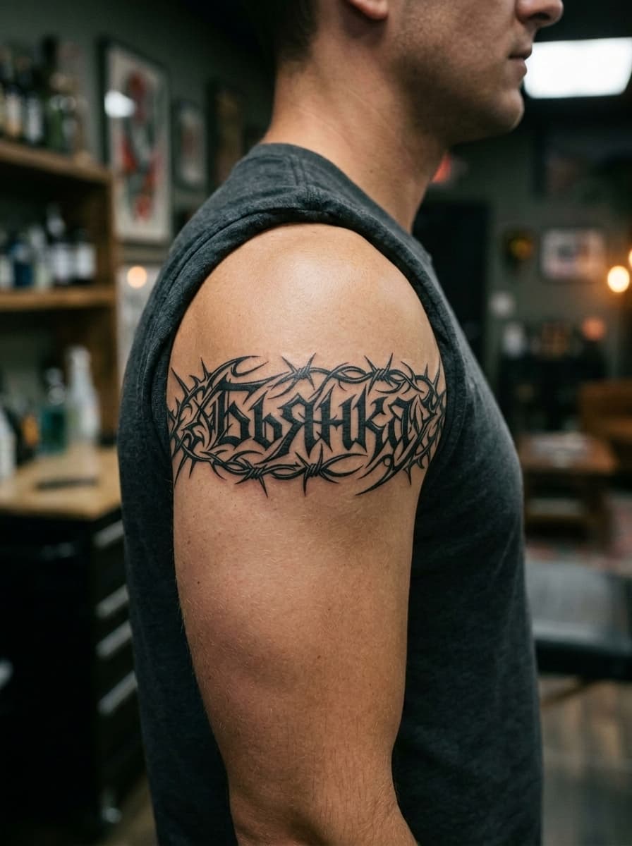 Тату эскиз: Tryon: shoulder