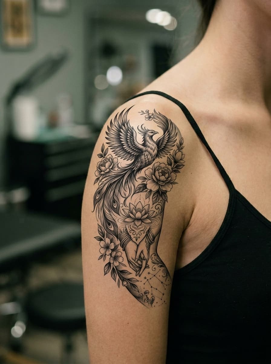 Тату эскиз: Tryon: shoulder