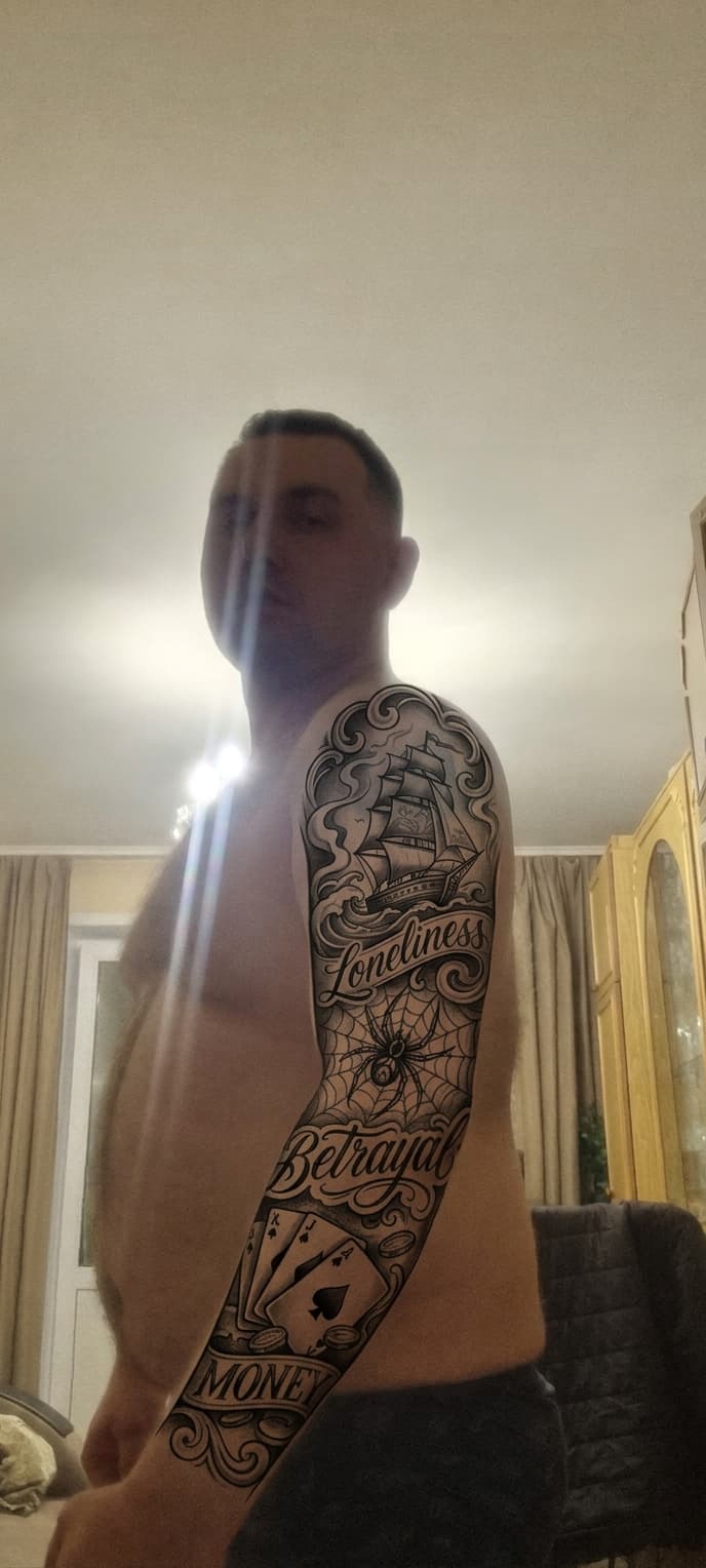 Тату эскиз: Tryon: sleeve