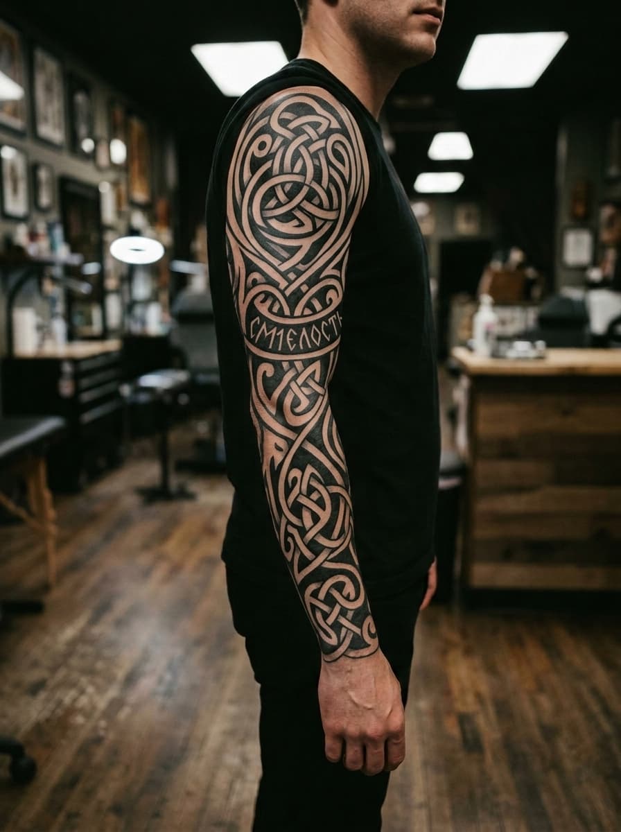 Тату эскиз: Tryon: sleeve