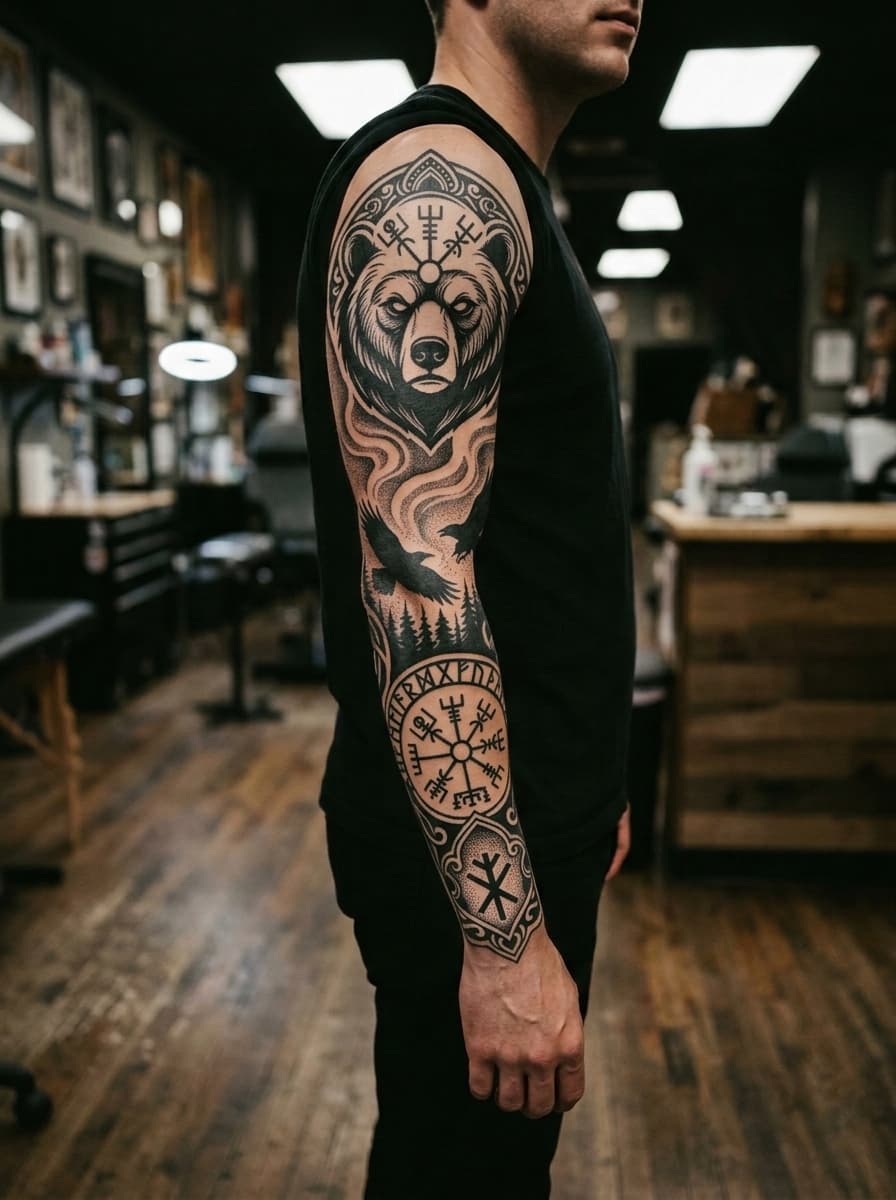 Тату эскиз: Tryon: sleeve