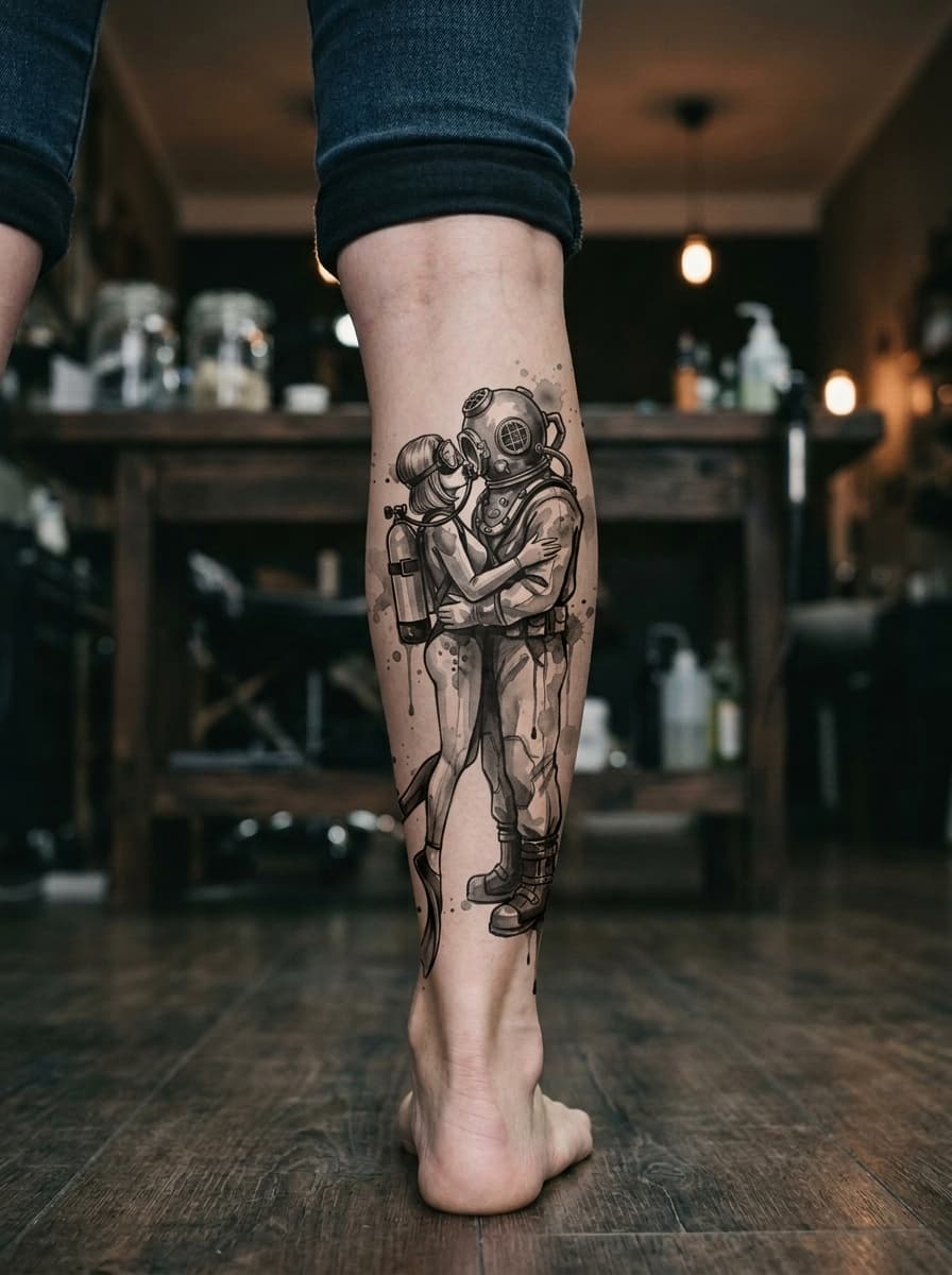 Тату эскиз: Tryon: shin