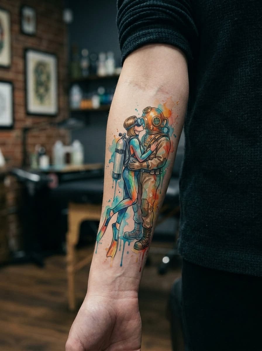 Тату эскиз: Tryon: forearm