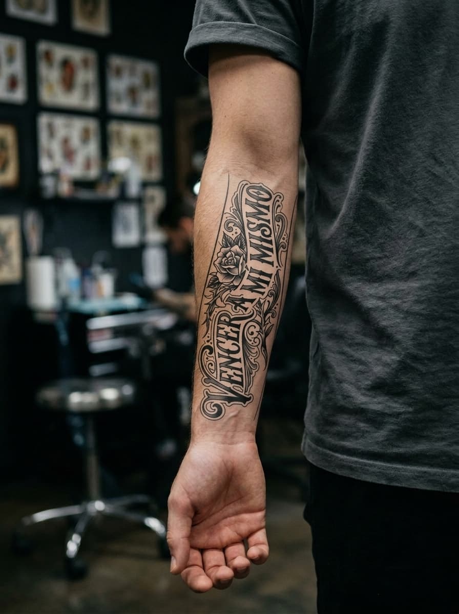 Тату эскиз: Tryon: forearm