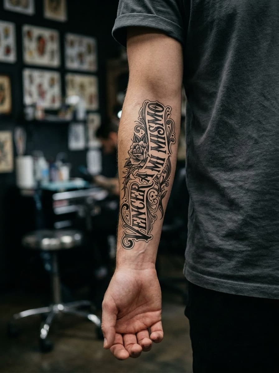 Тату эскиз: Tryon: forearm