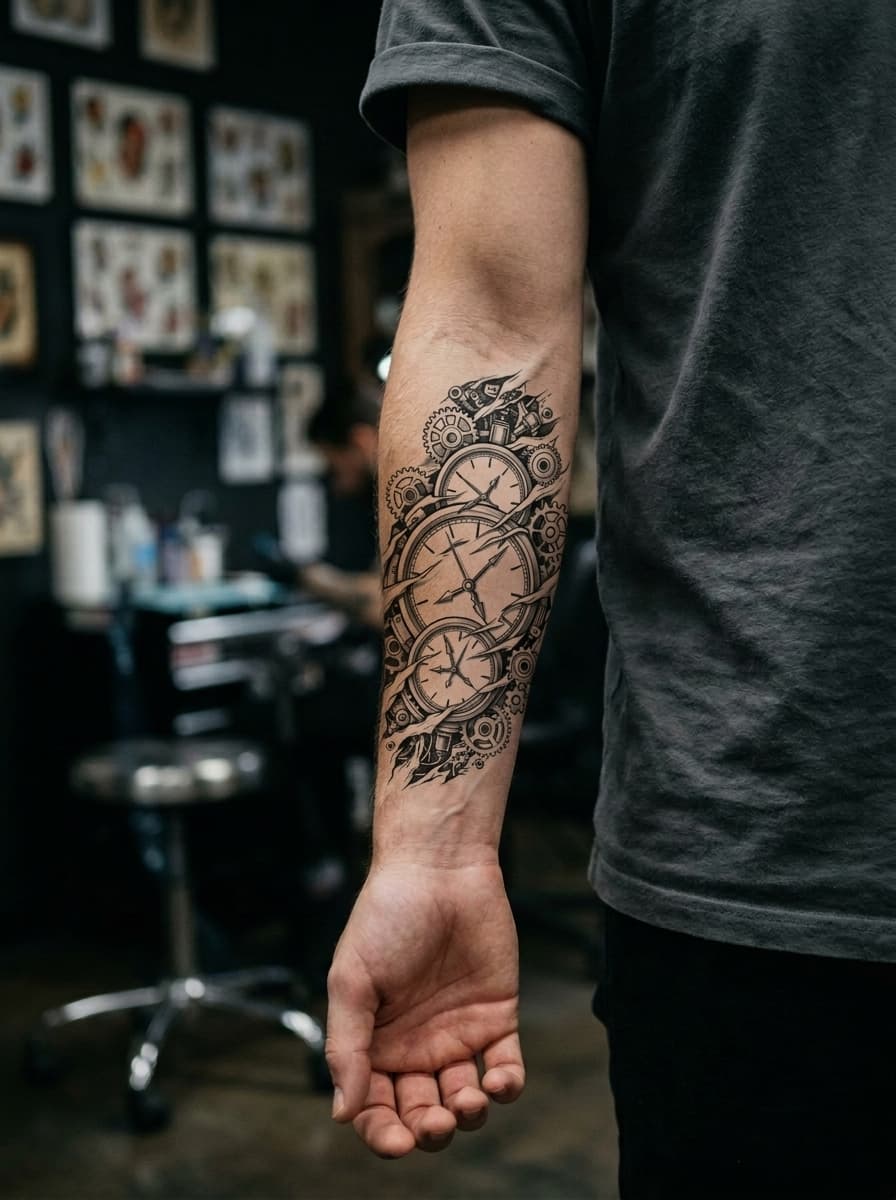 Тату эскиз: Tryon: forearm