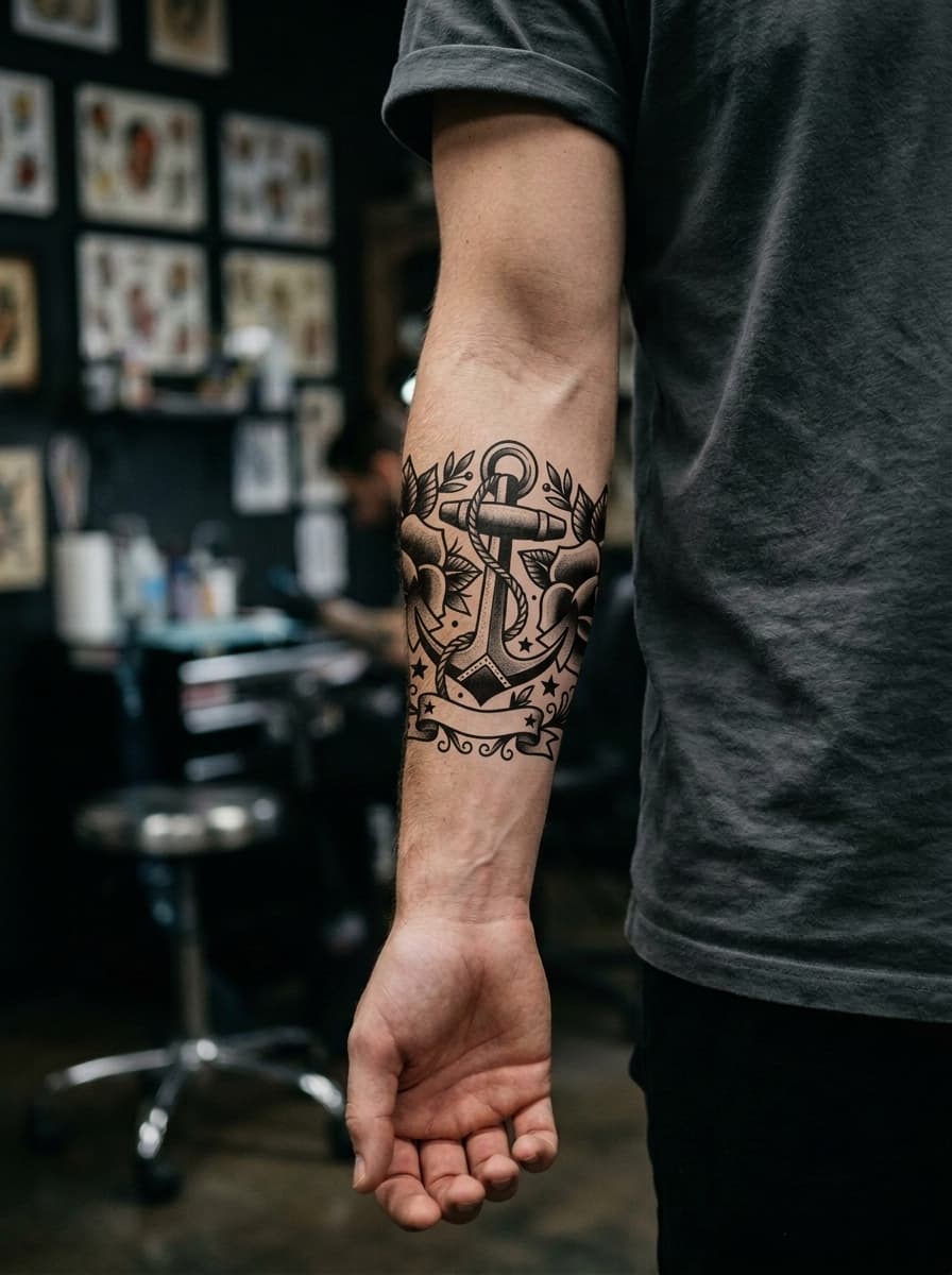 Тату эскиз: Tryon: forearm