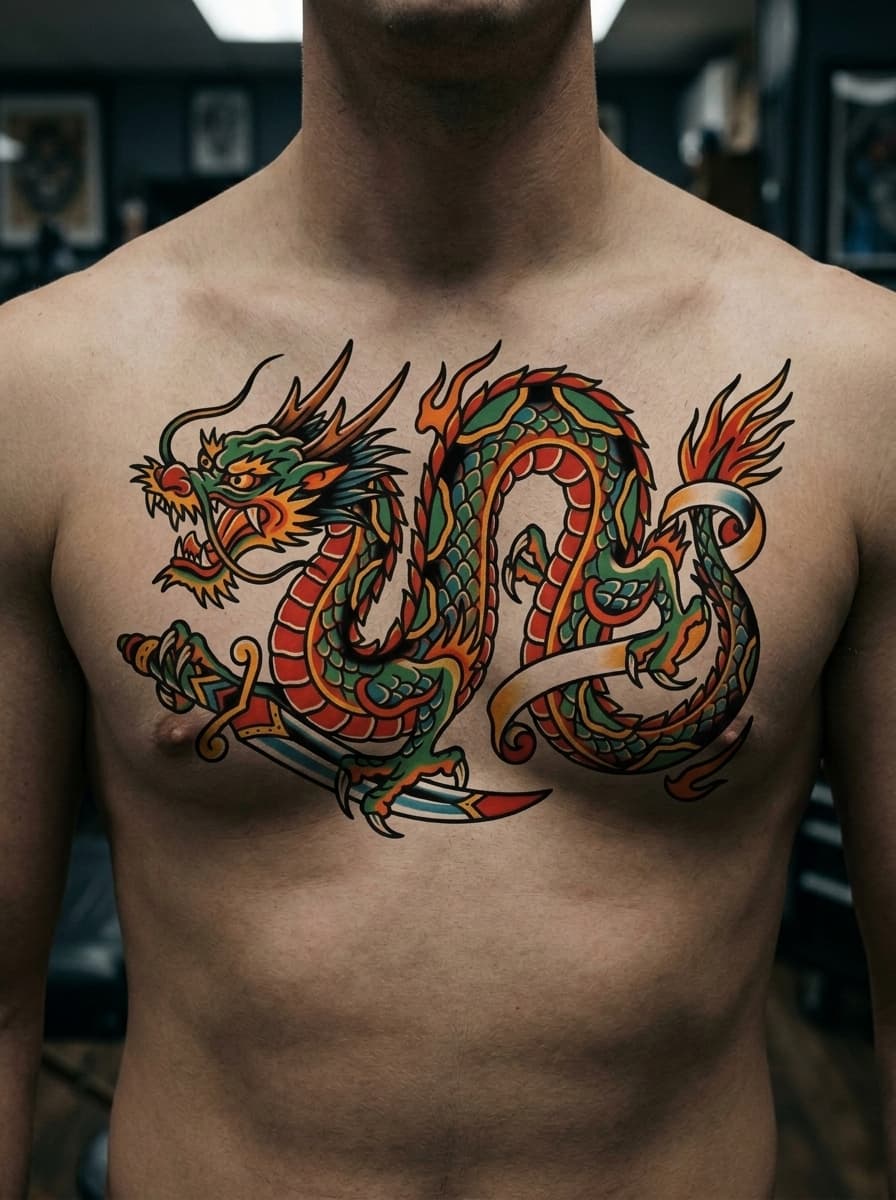 Тату эскиз: Tryon: chest