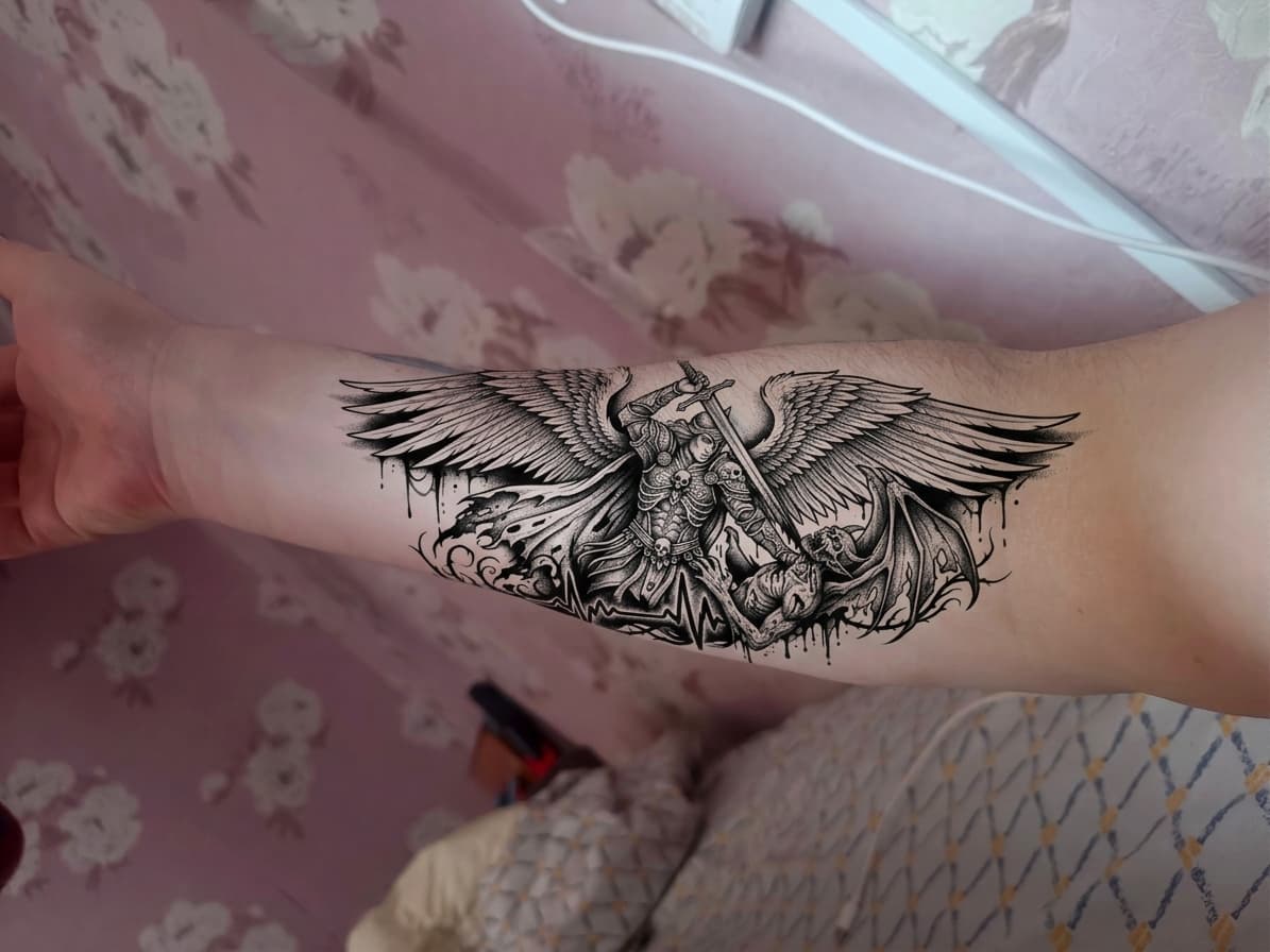 Тату эскиз: Tryon: forearm