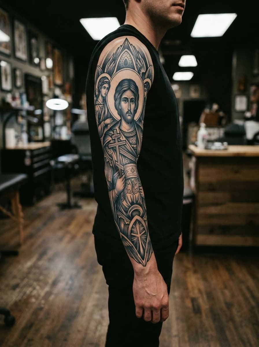 Тату эскиз: Tryon: sleeve