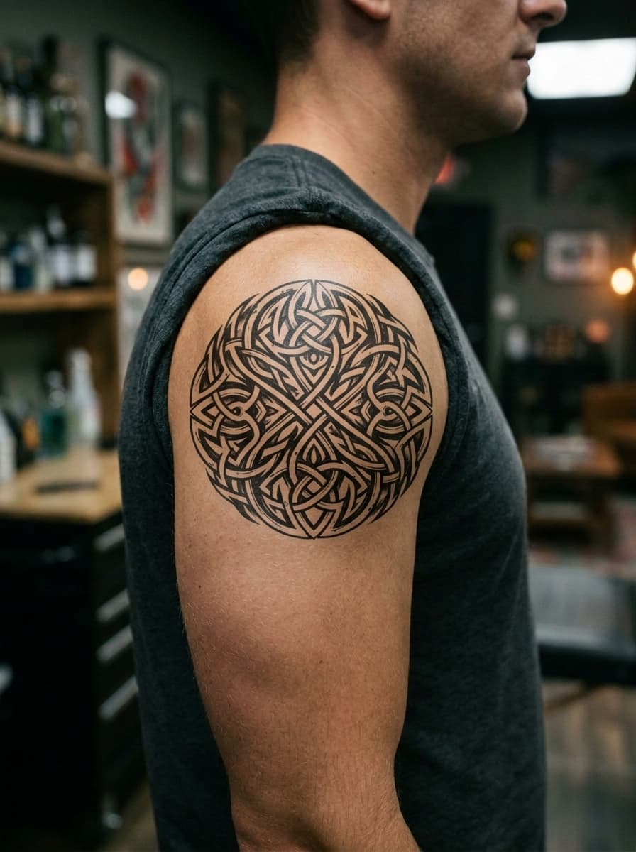 Тату эскиз: Tryon: shoulder