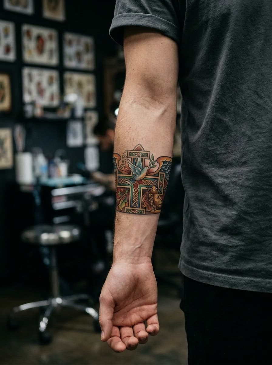 Тату эскиз: Tryon: forearm