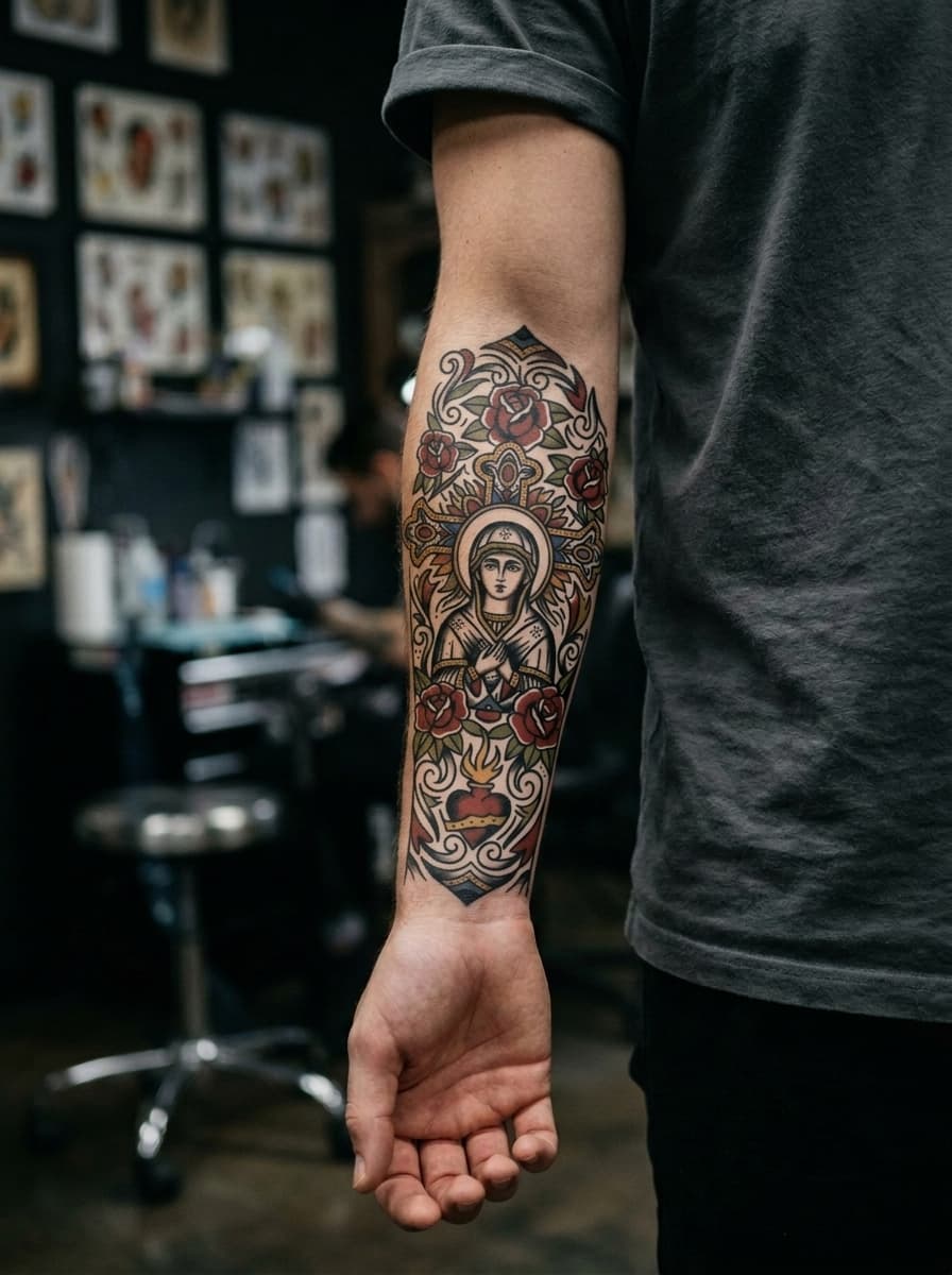 Тату эскиз: Tryon: forearm