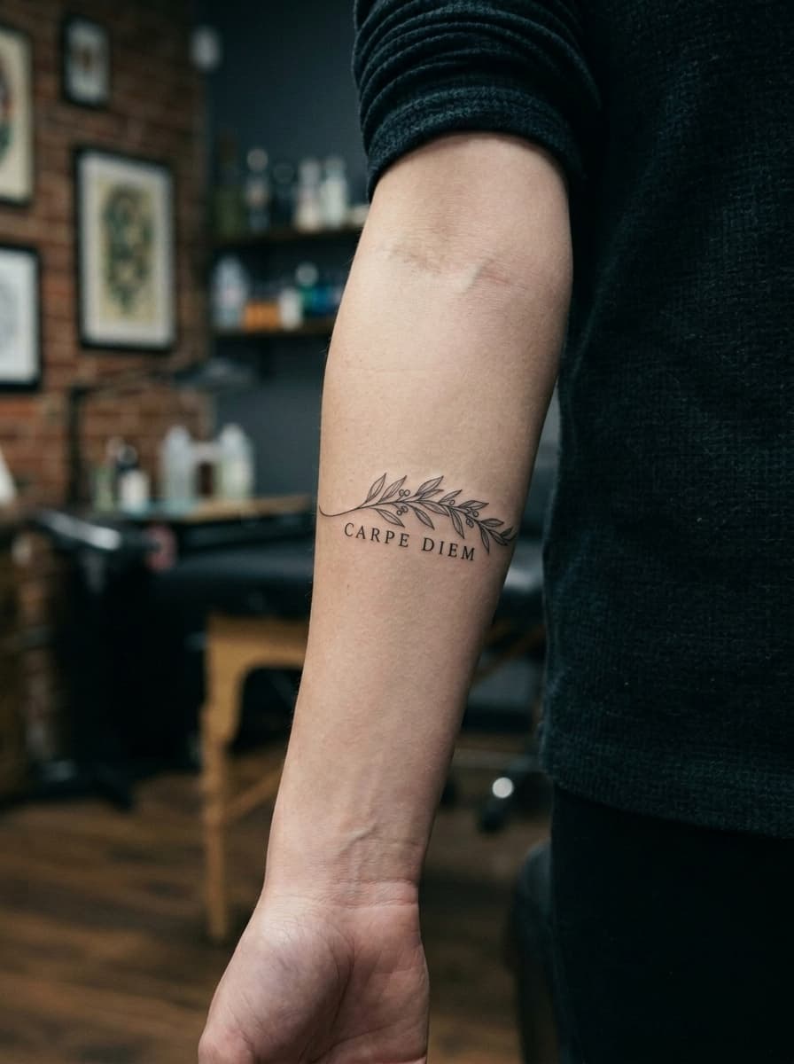 Тату эскиз: Tryon: forearm