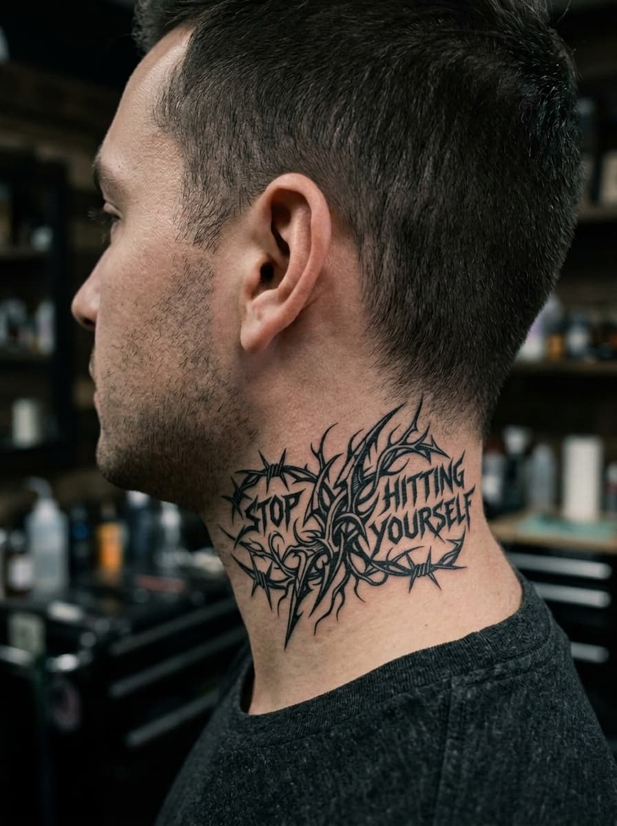 Тату эскиз: Tryon: neck