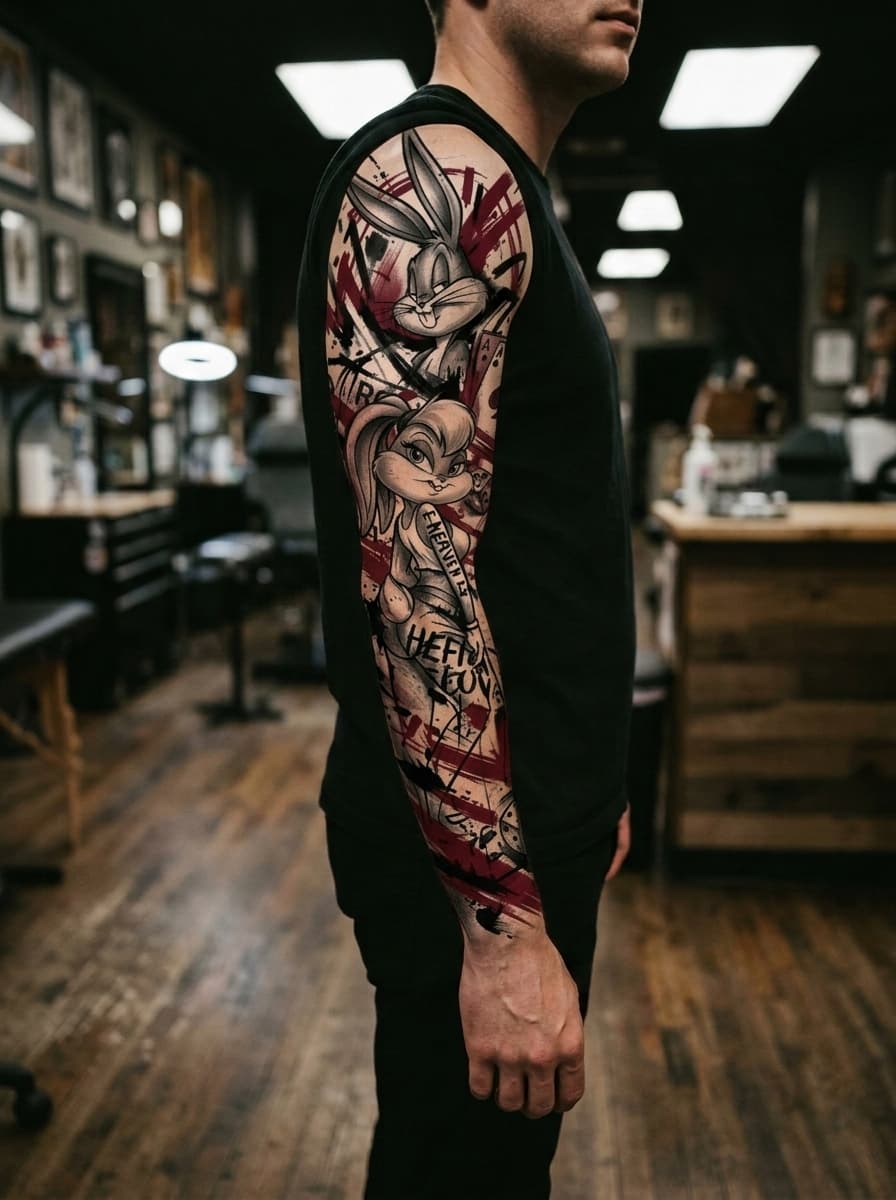 Тату эскиз: Tryon: sleeve