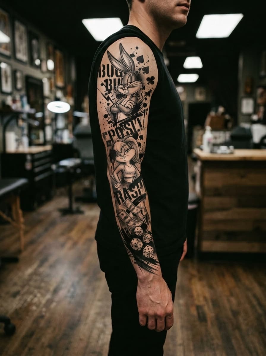 Тату эскиз: Tryon: sleeve