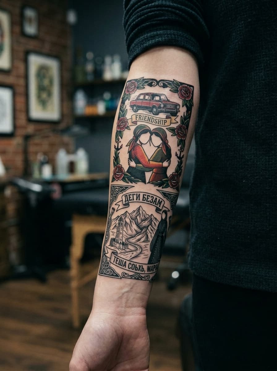 Тату эскиз: Tryon: forearm