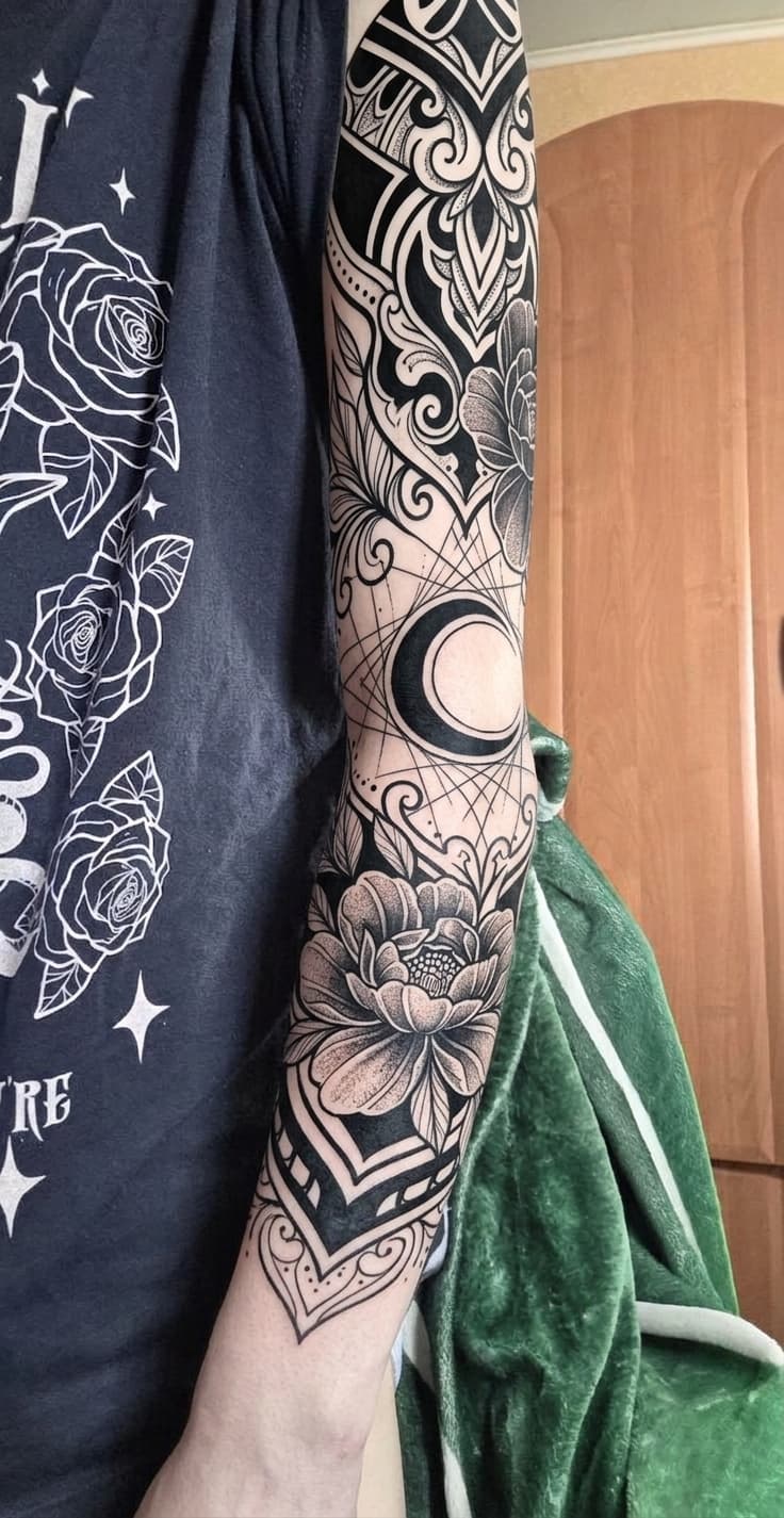 Тату эскиз: Tryon: sleeve