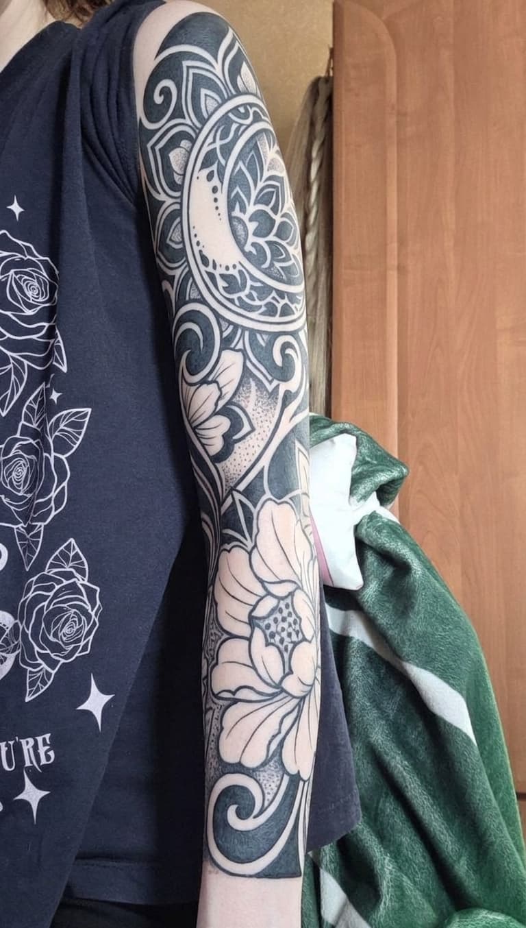 Тату эскиз: Tryon: sleeve