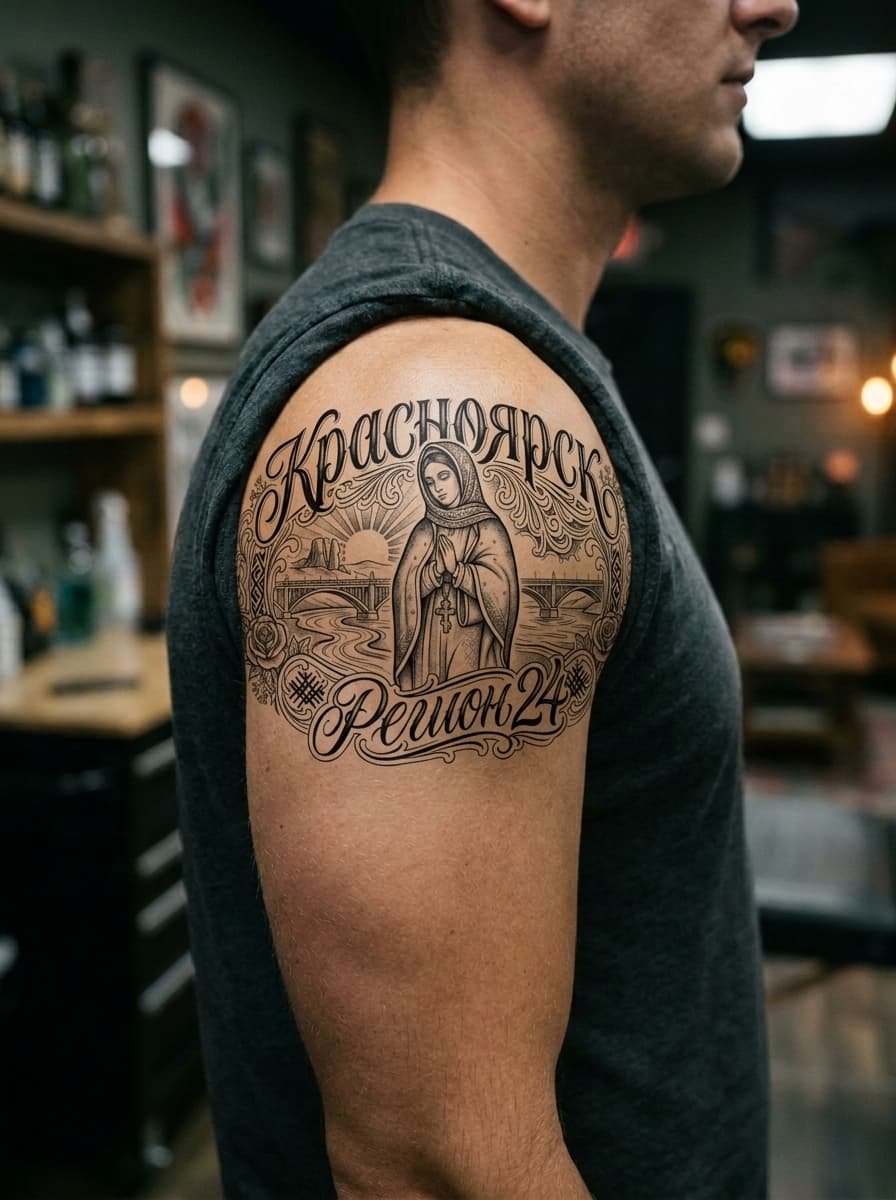 Тату эскиз: Tryon: shoulder