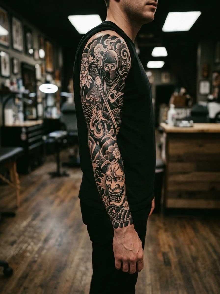 Тату эскиз: Tryon: sleeve