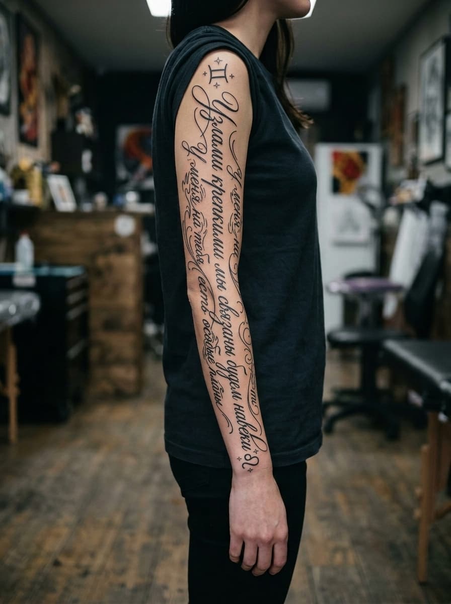 Тату эскиз: Tryon: sleeve