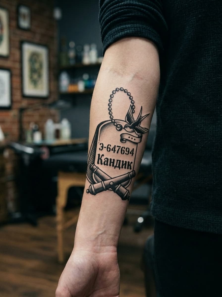 Тату эскиз: Tryon: forearm