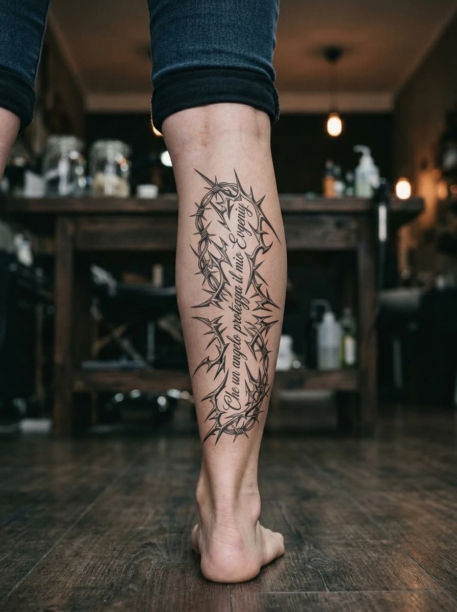 Тату эскиз: Tryon: shin