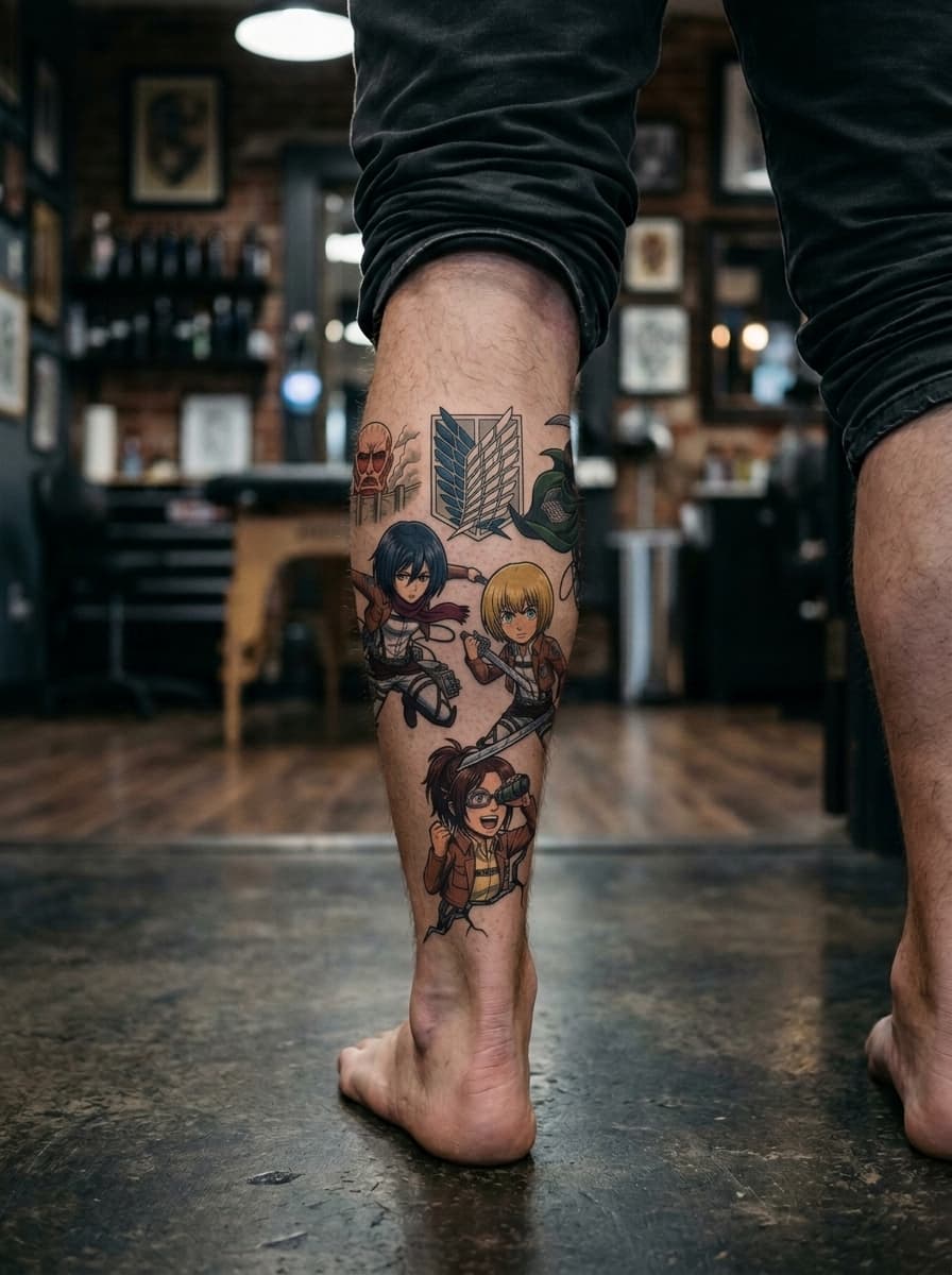 Тату эскиз: Tryon: shin