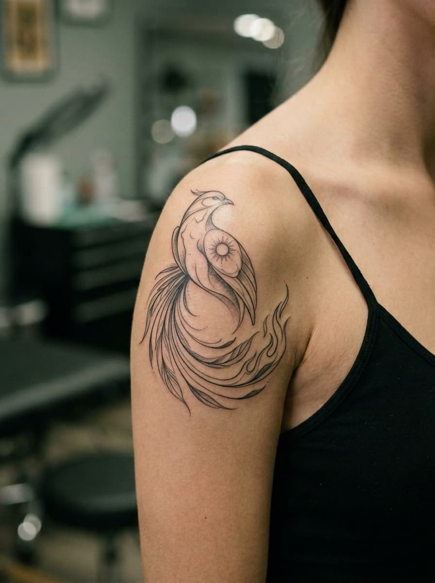 Тату эскиз: Tryon: shoulder