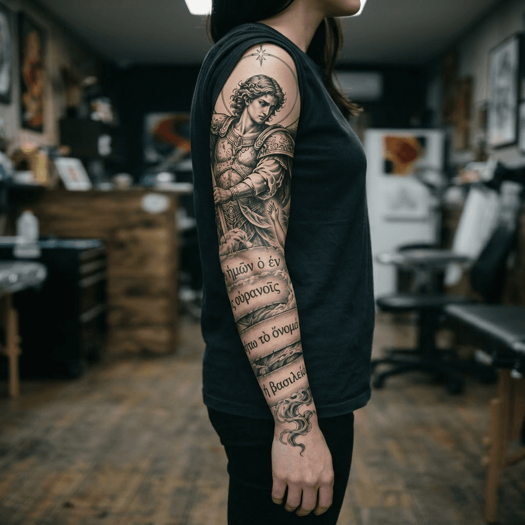 Тату эскиз: Tryon: sleeve