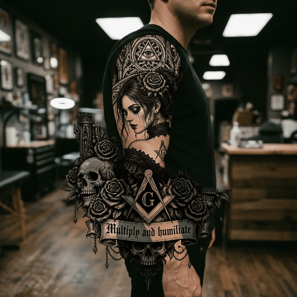 Тату эскиз: Tryon: sleeve