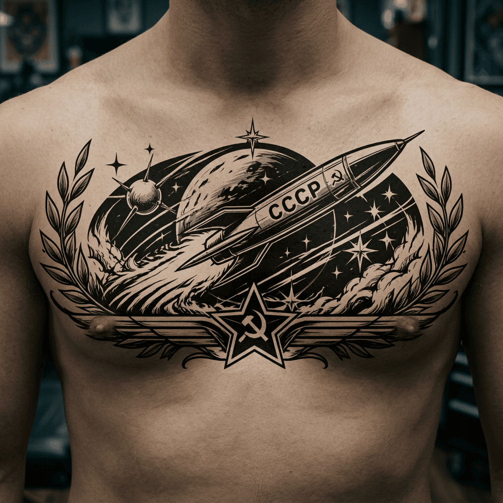 Тату эскиз: Tryon: chest