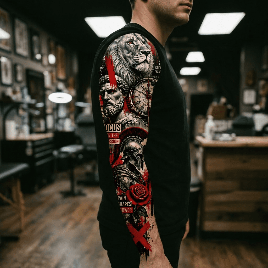 Тату эскиз: Tryon: sleeve
