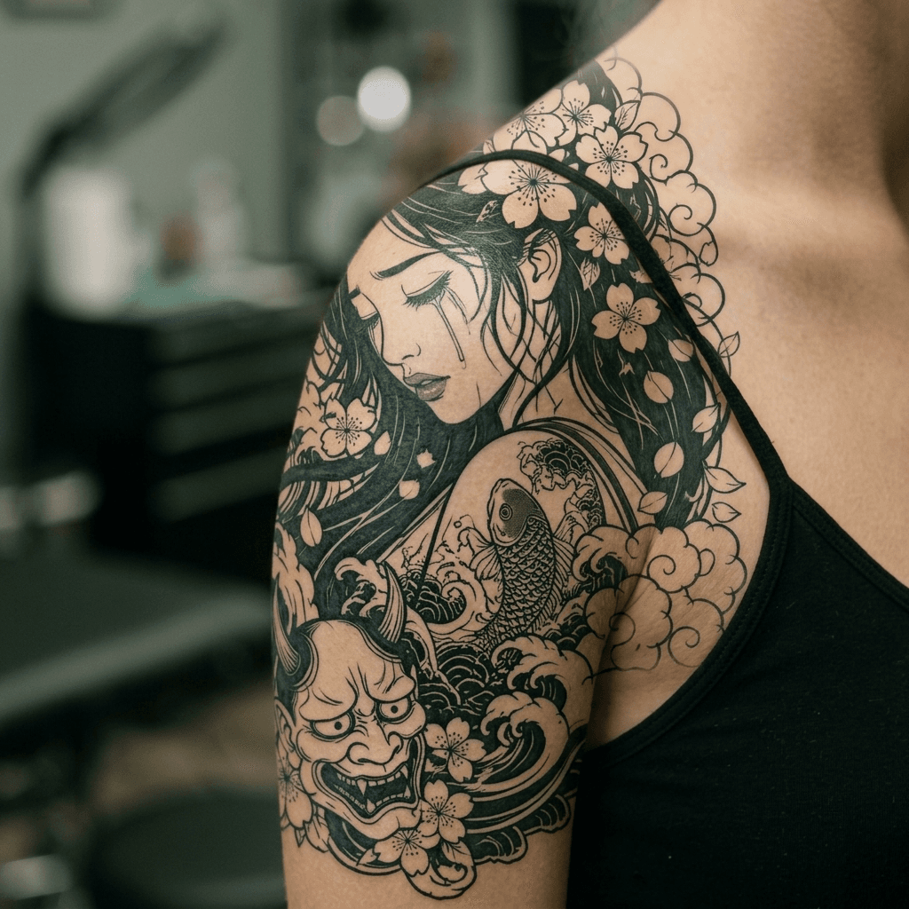 Тату эскиз: Tryon: shoulder