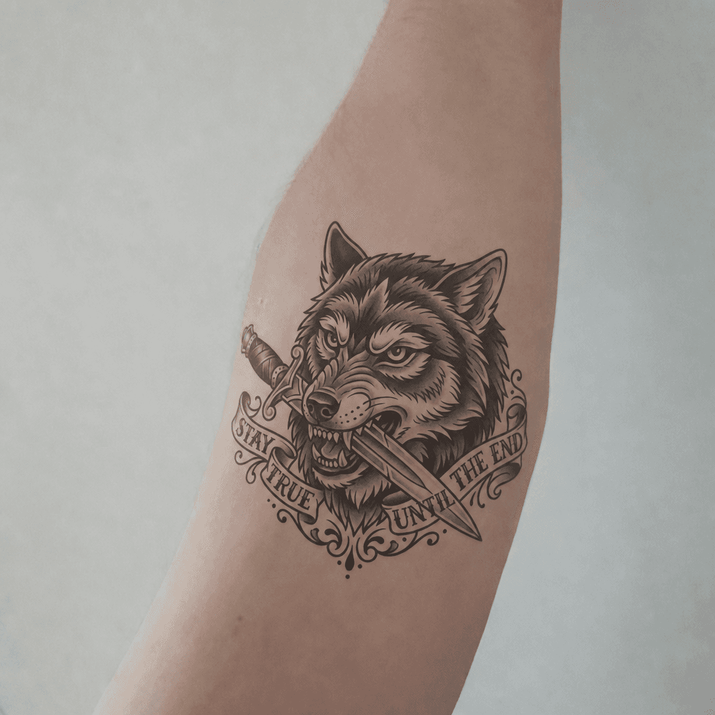 Тату эскиз: Tryon: forearm