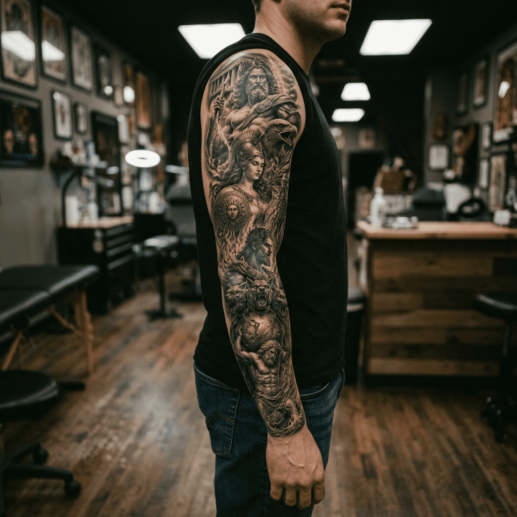 Тату эскиз: Tryon: sleeve