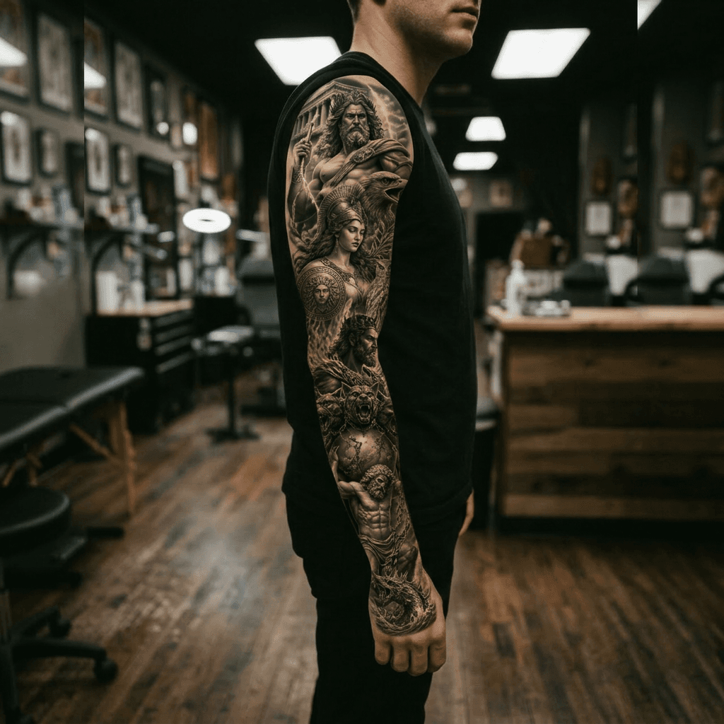 Тату эскиз: Tryon: sleeve