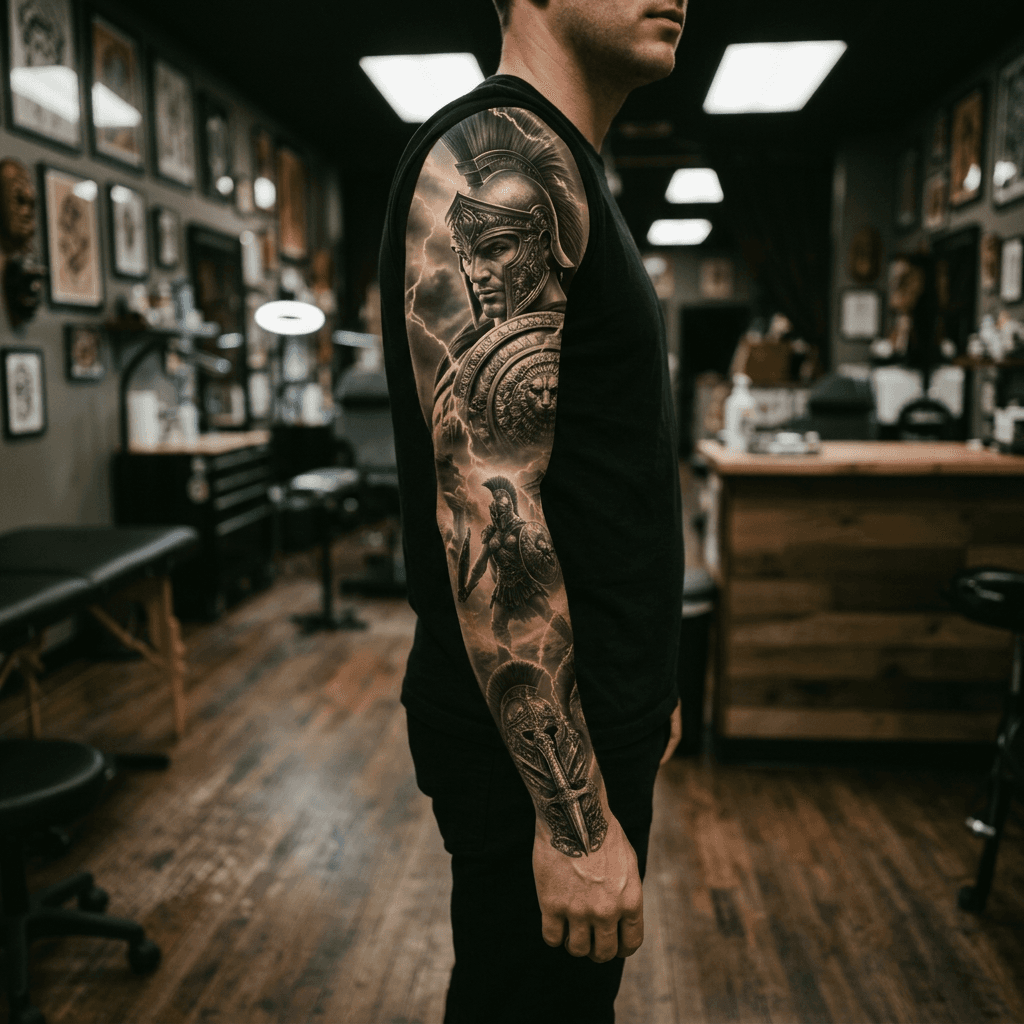 Тату эскиз: Tryon: sleeve