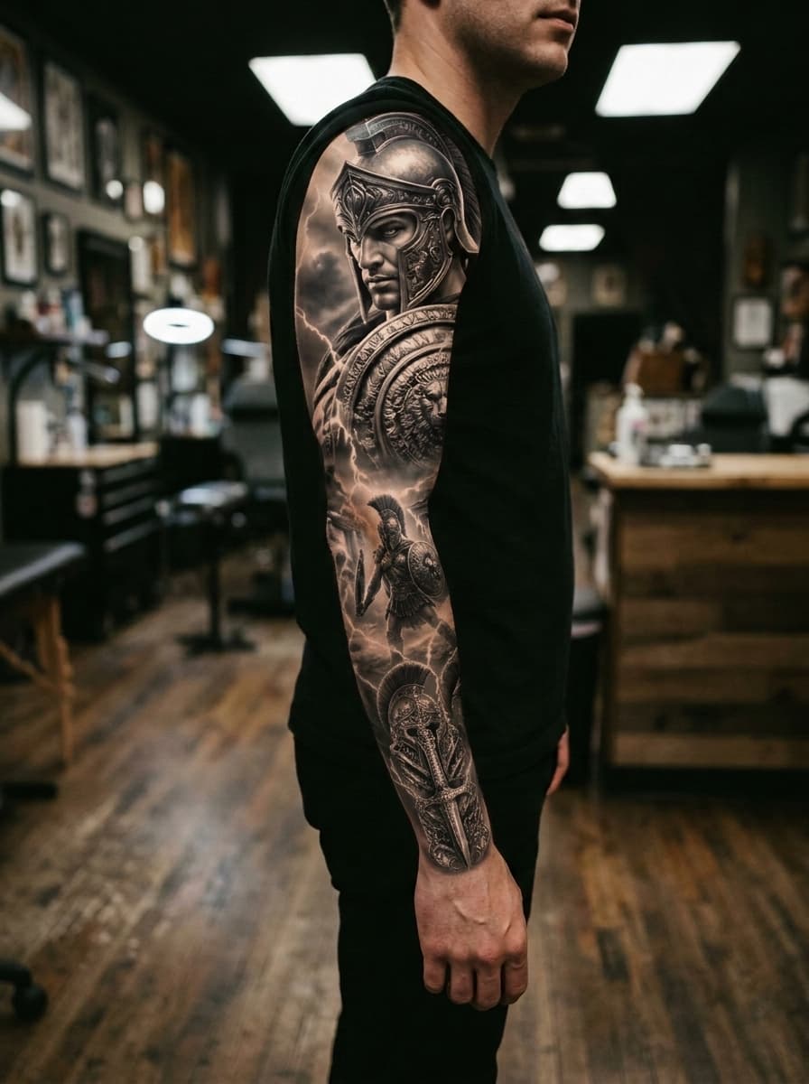 Тату эскиз: Tryon: sleeve