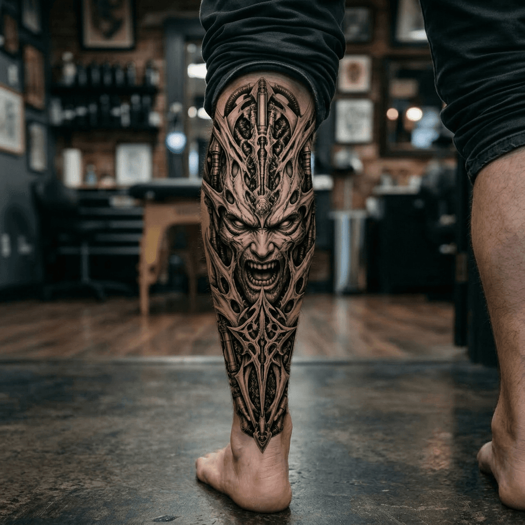 Тату эскиз: Tryon: shin