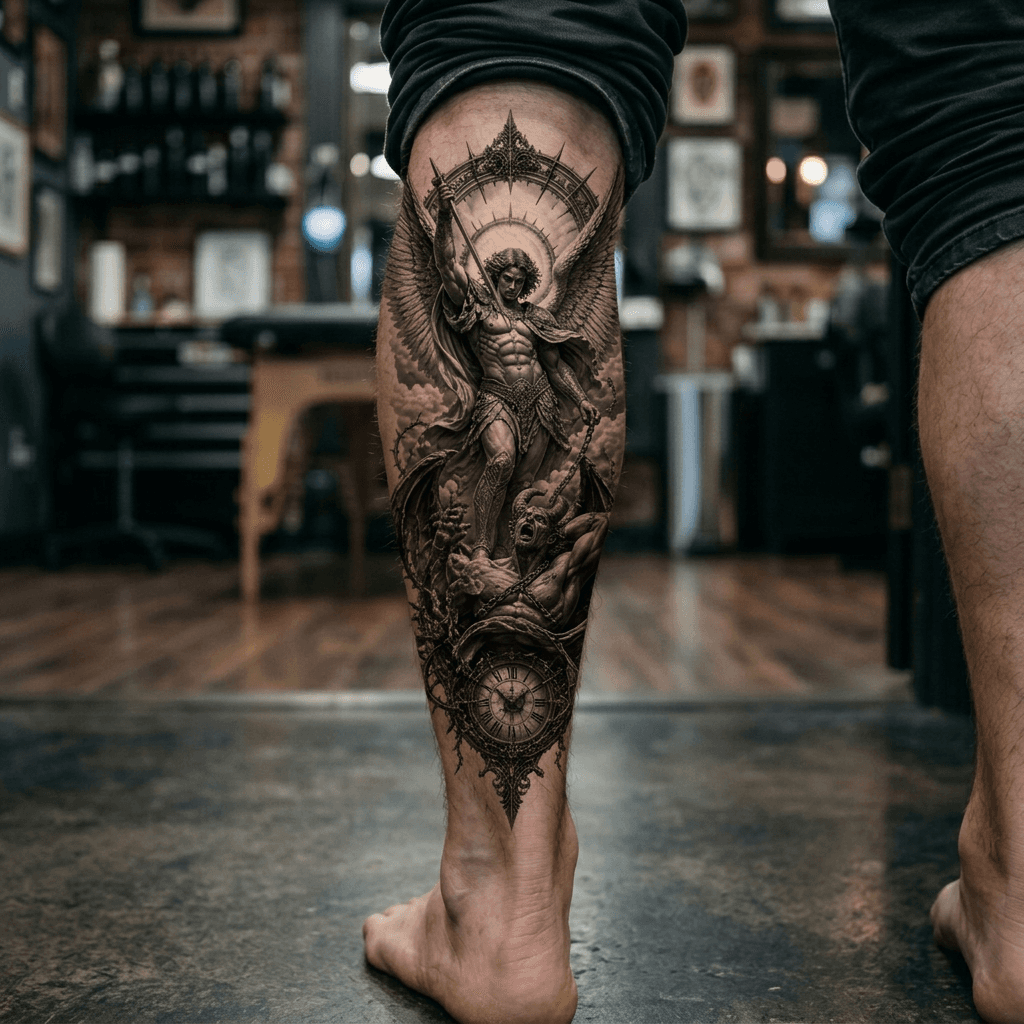 Тату эскиз: Tryon: shin