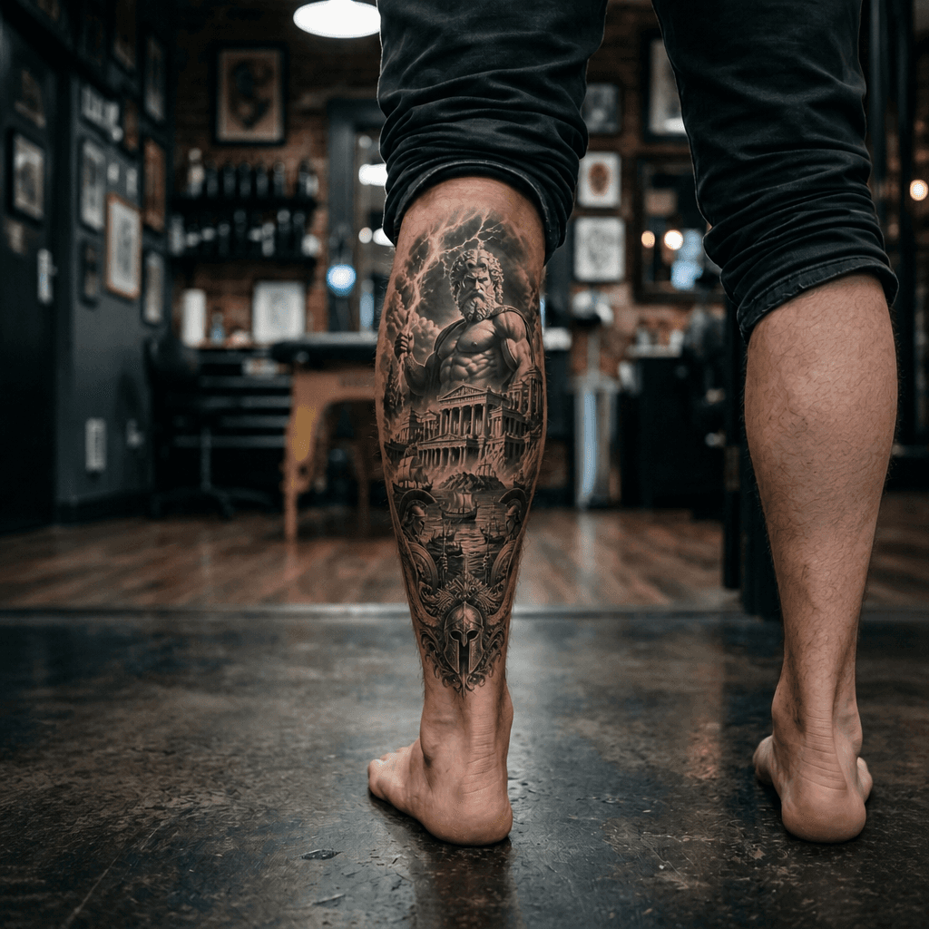 Тату эскиз: Tryon: shin